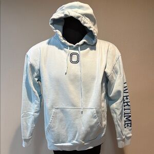Men’s Large Overtime Sky Blue Hoodie with Sleeve Detail
